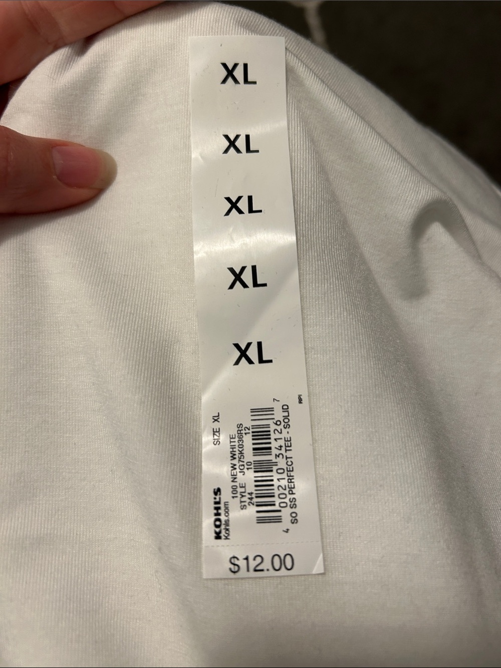 NWT SO White V-Neck Short Sleeve Perfect Tee - Picture 3 of 4